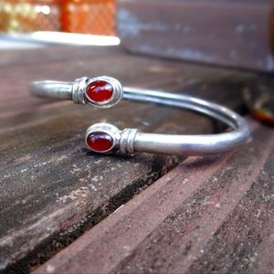 Ethnic style pure silver bracelet